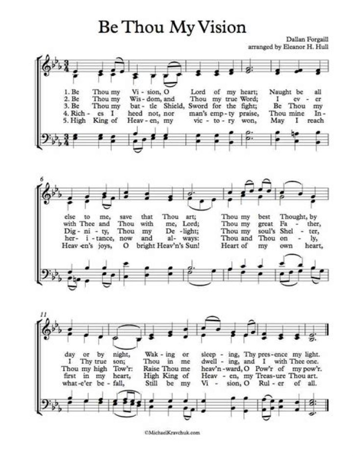 Free Sheet Music PDF: Be Thou My Vision
