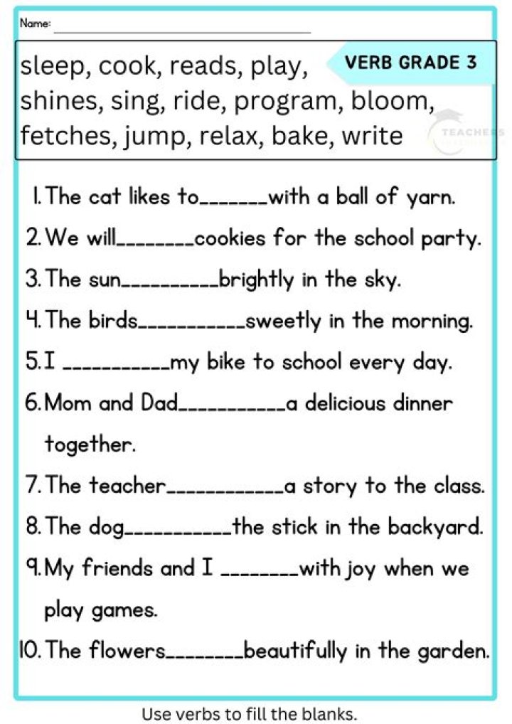 Free Be Verbs Worksheets PDF for Easy Grammar Practice
