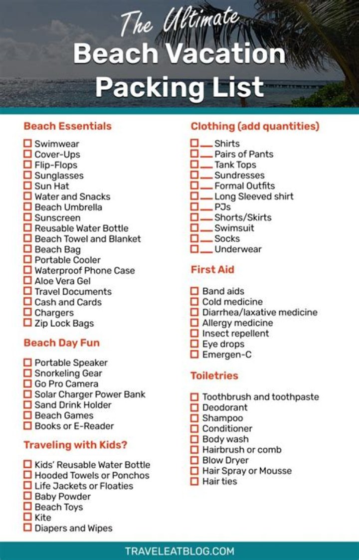 Essential Beach Trip Packing List PDF for Summer Adventures