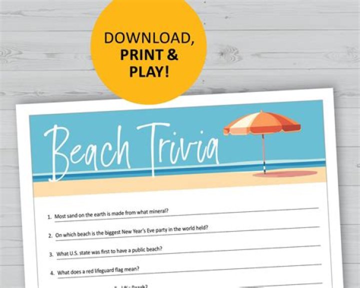 Beach Trivia Questions & Answers PDF: Fun Facts for Summer