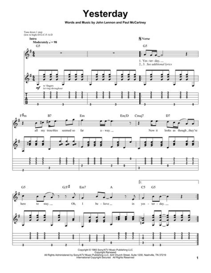 Free Beatles Guitar Sheet Music PDF – Download Instantly