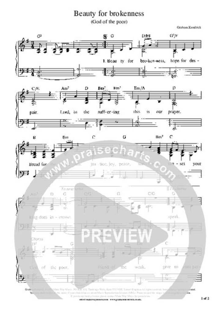 Beauty for Brokenness Sheet Music PDF – Healing Melodies for Painful Journeys