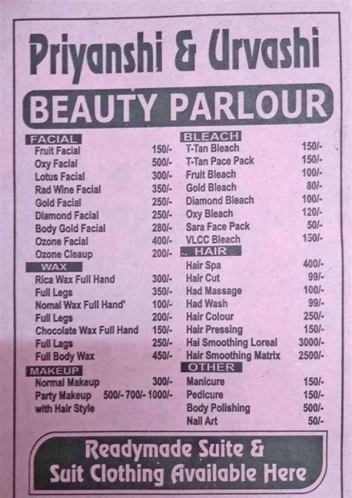 Beauty Parlour Items List with Prices – Affordable Beauty Supplies PDF