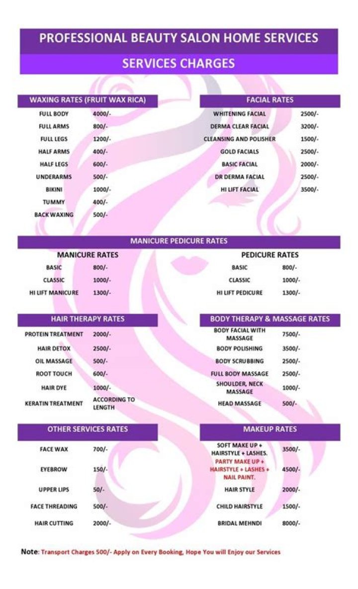 Beauty Salon Services List PDF – Comprehensive Guide to Top Services