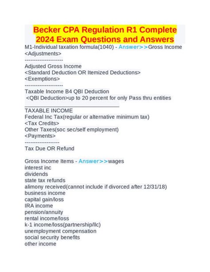 Becker CPA Exam: Free PDF Questions & Study Guide