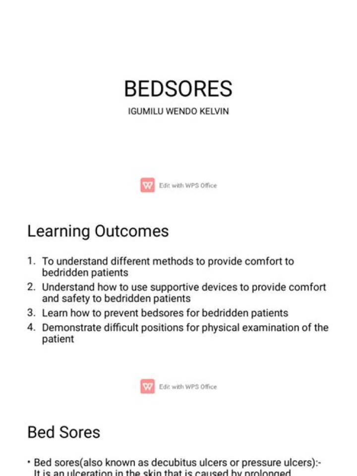 Comprehensive Bedsores Management PDF Guide for Effective Care