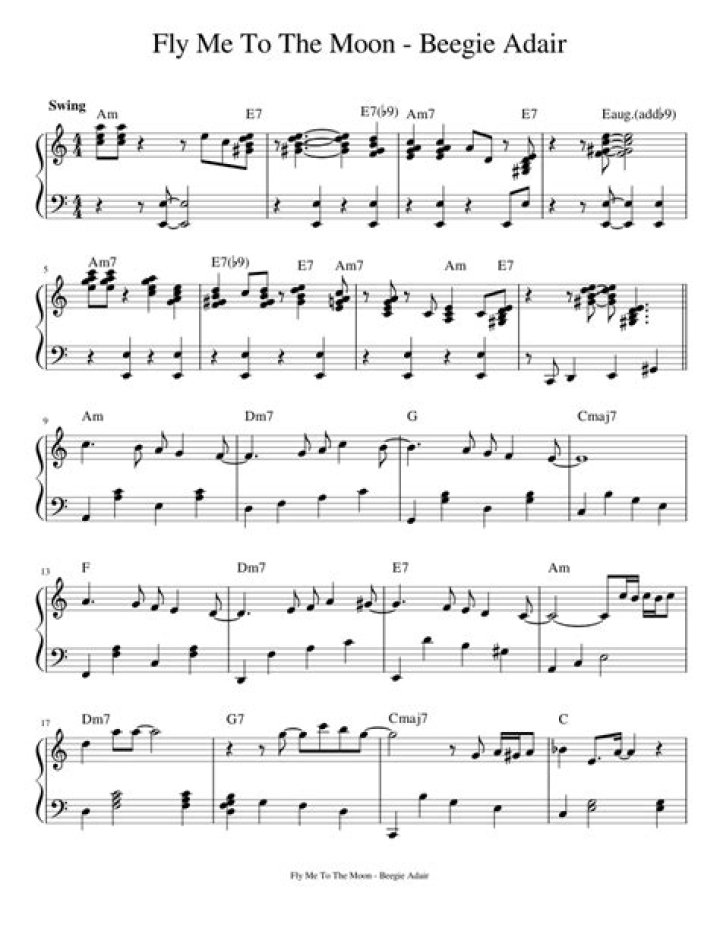 Beegie Adair Piano Sheet Music PDF – Download Complete Sheet Music