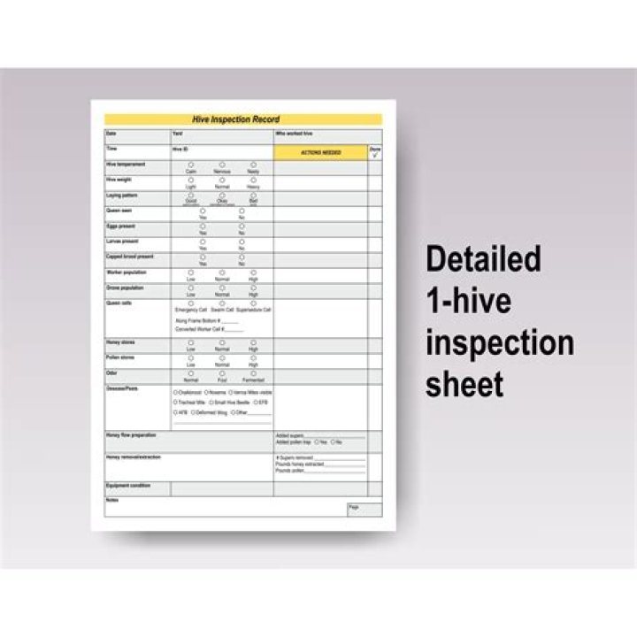 Beehive Inspection Sheet PDF – Download Reliable Beekeeping Checklist