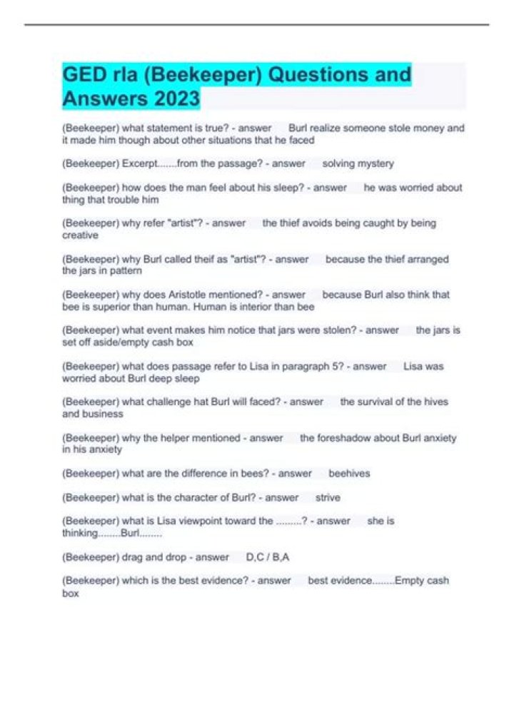Master the Beekeeper Ged Test with Our Free PDF Guide