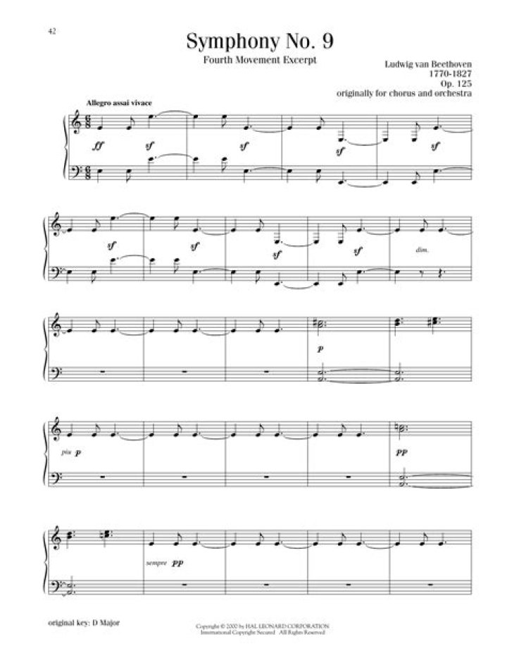 Download Free Beethoven Symphony No. 9 Sheet Music PDF