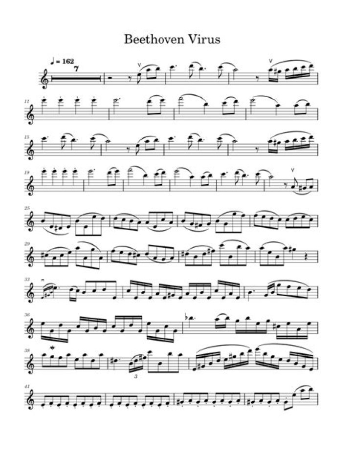 Beethoven Virus: Instant Download Violin Sheet Music in PDF