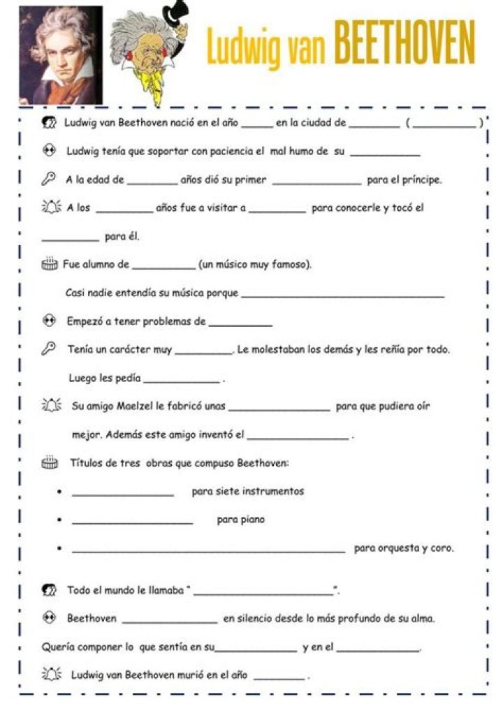 Beethoven Worksheet PDF: Free Downloadable Educational Resource