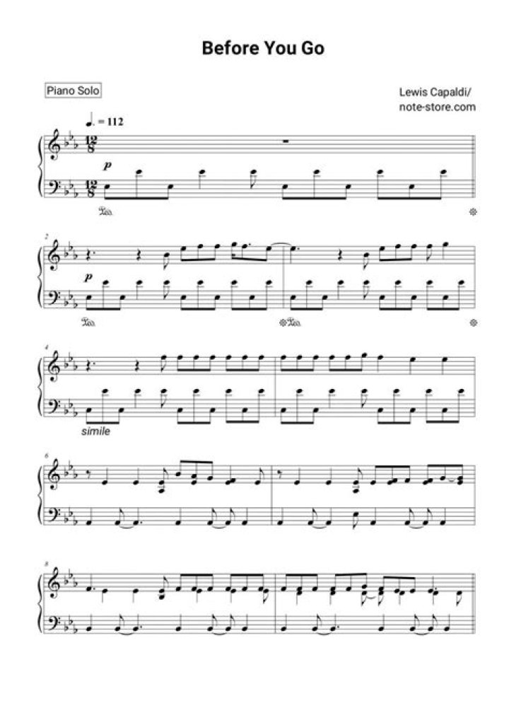 Download Free Piano Sheet Music PDF Before You Go