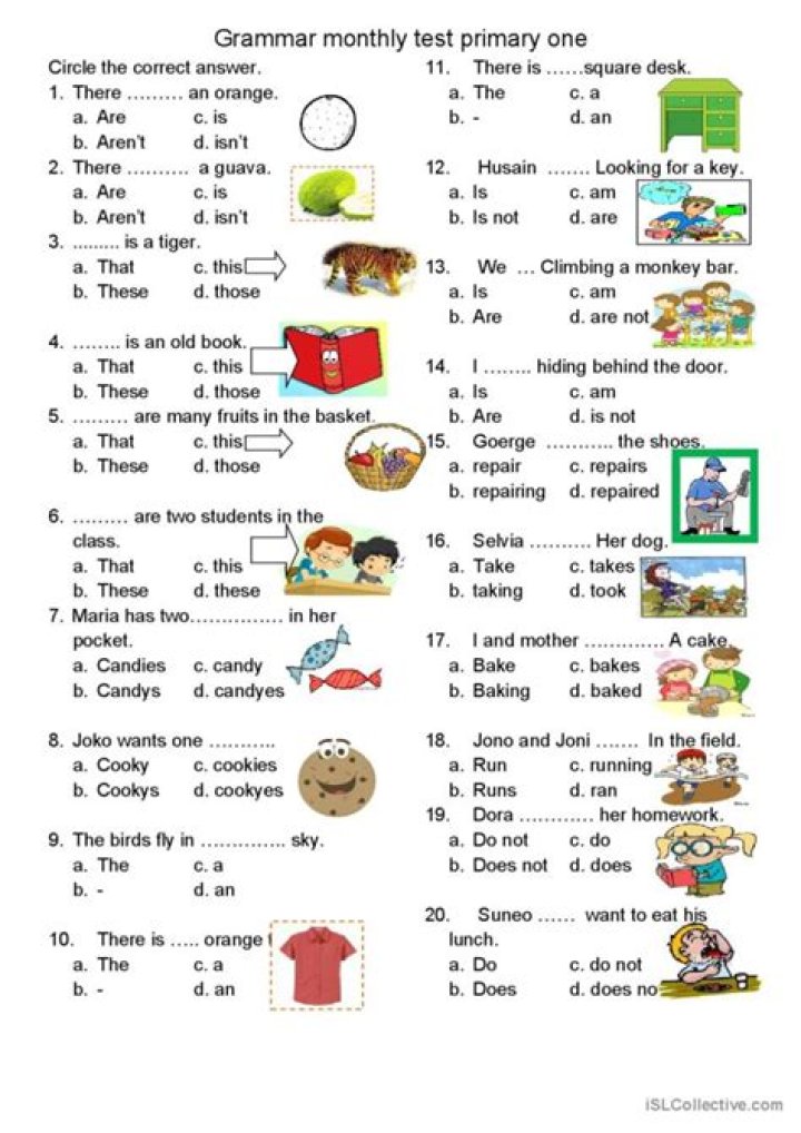 Beginner English Worksheets PDF for Free Download