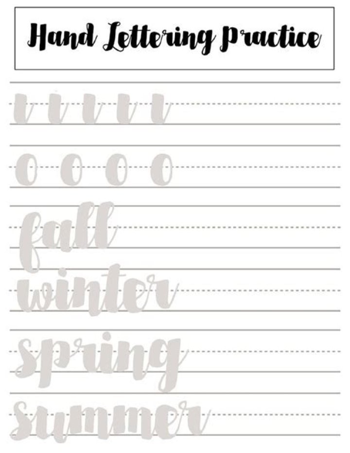Beginner Hand Lettering Practice Sheets PDF – Free Download