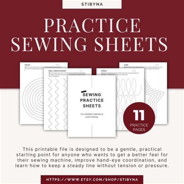 Beginner Sewing Patterns Printable PDF – Free Sewing Practice Sheets