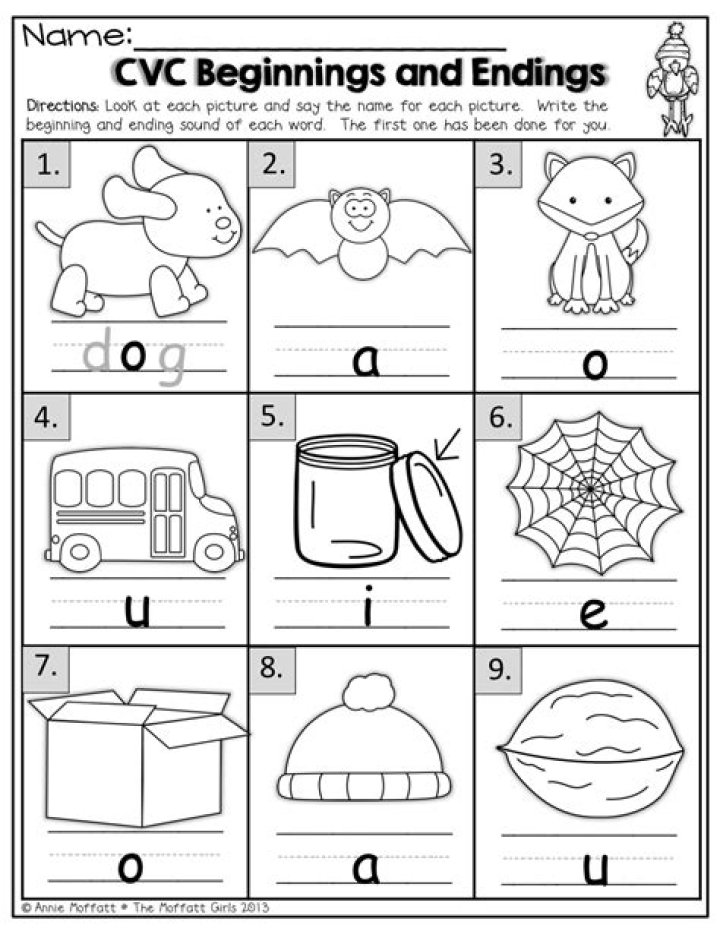 Beginning and Ending Sounds Worksheets PDF – Download Free Practice Files