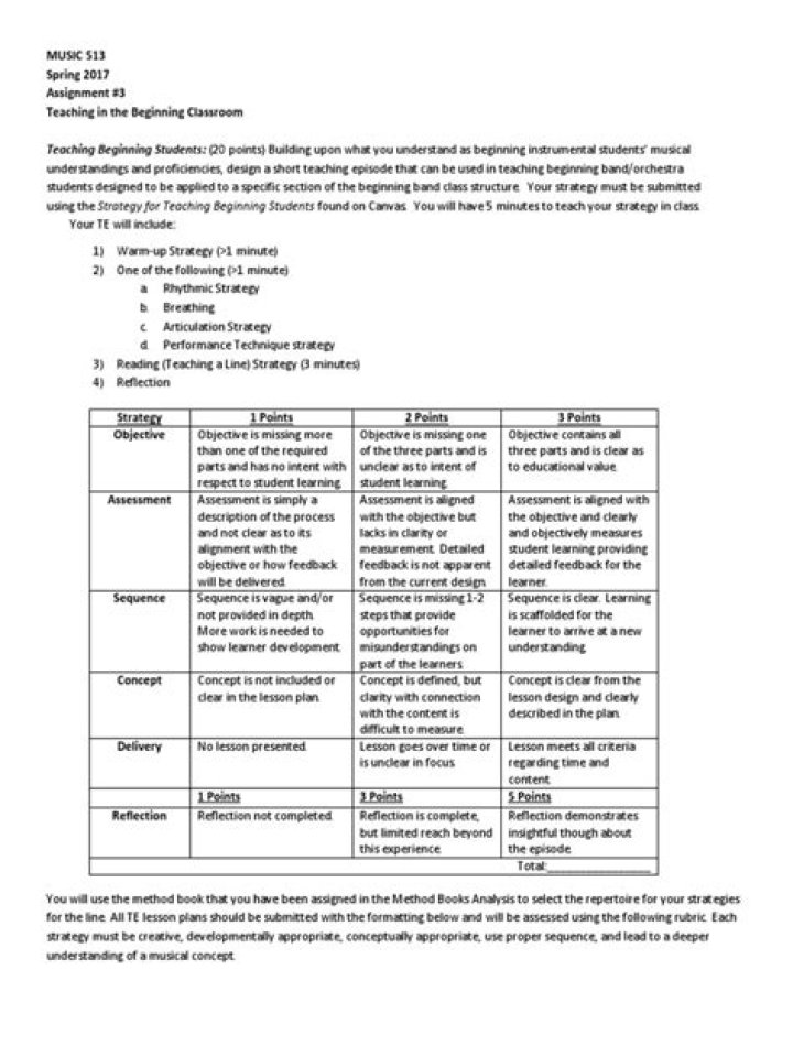 Beginning Band Lesson Plans PDF – Free Printable Music Curriculum