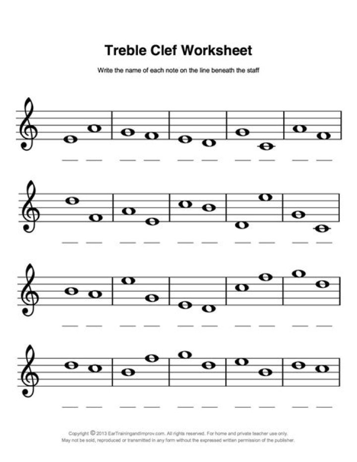 Beginning Music Theory Worksheets PDF: Free Printable Lessons for Students