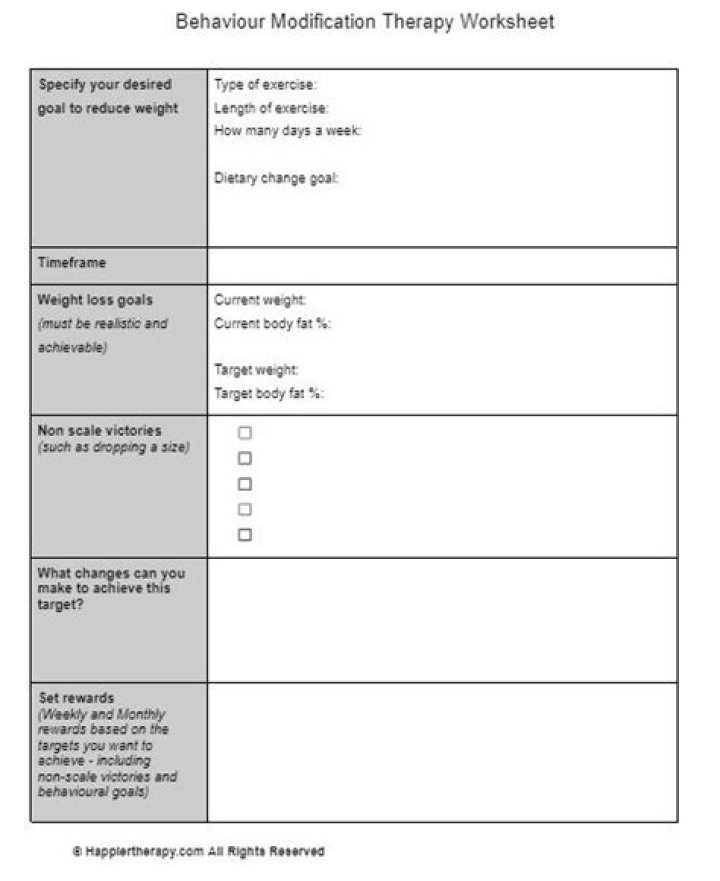 Behavior Modification Worksheets PDF – Free Printable Tools for Lasting Change