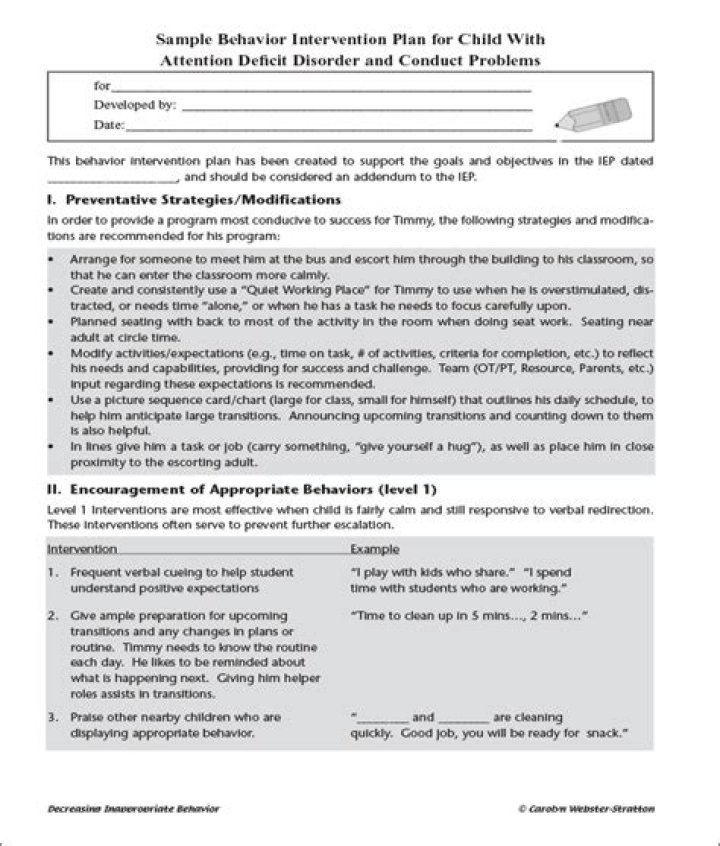 Behavior Plan Examples PDF: Practical Templates for Managing Challenging Behaviors