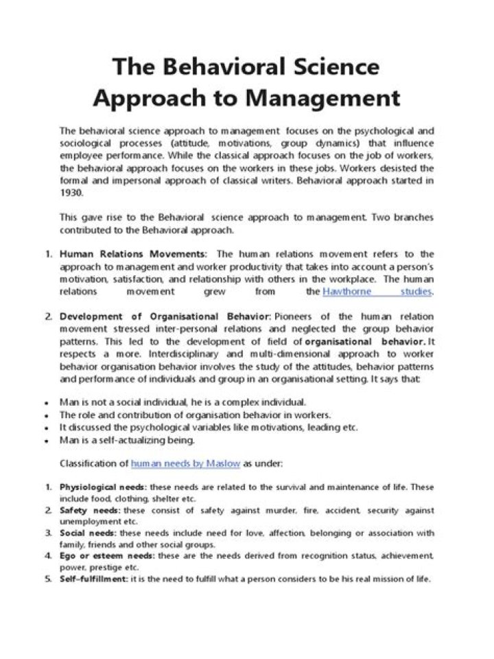 Maximizing Leadership with a Behavioral Science Approach to Management PDF