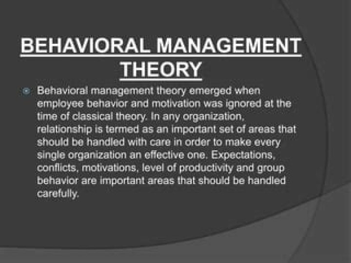 Behavioral Science Theory of Management: Key Insights PDF