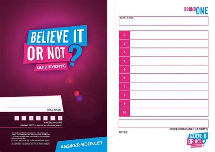 Believe It or Not Quiz: Fun Questions & Answers PDF