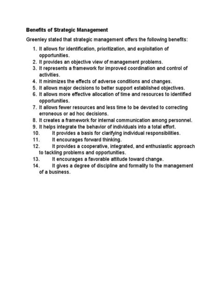 Unlock Maximum Efficiency: Benefits of Strategic Management PDF