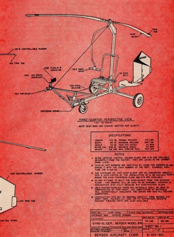 Bensen Gyrocopter Plans PDF: Complete Design & Construction Guide