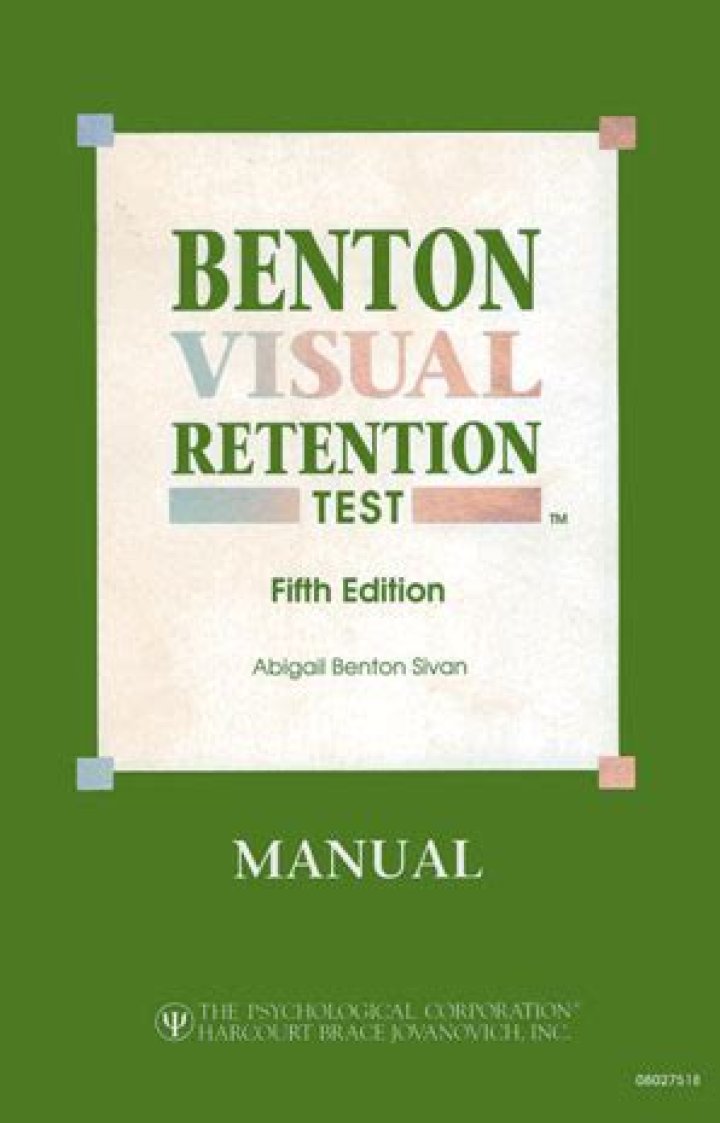 Benton Visual Retention Test Manual PDF – Complete Guide & Download