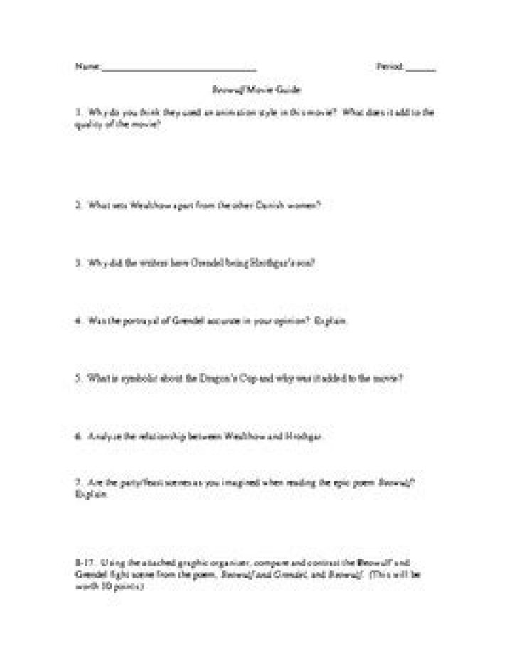 Beowulf Movie Questions & Answers PDF: Full Guide & Analysis