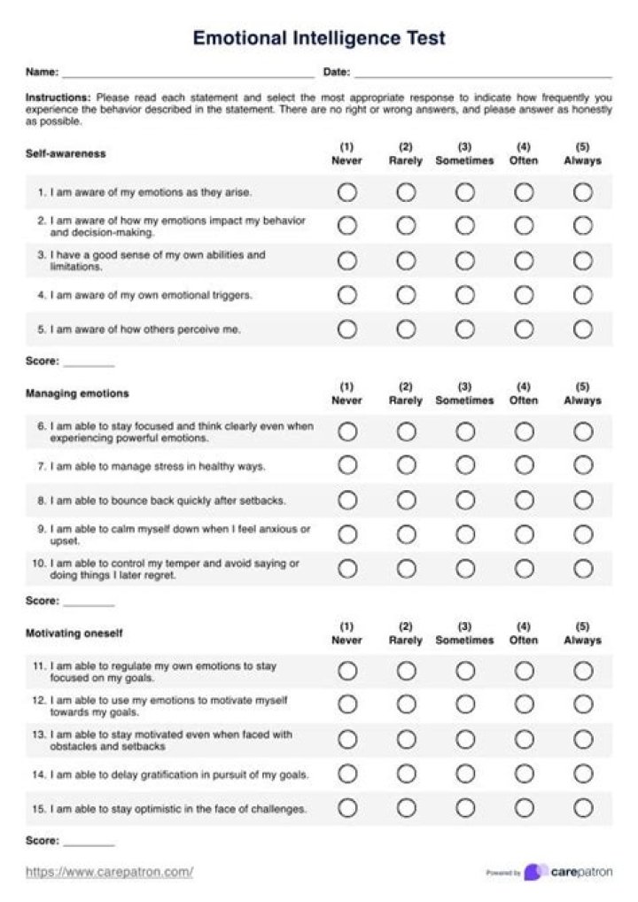 Best Emotional Intelligence Test PDF: Improve Self-Awareness Today