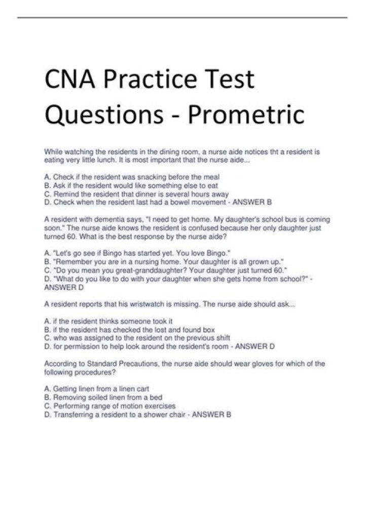 Best Free CNA Practice Test with Answers PDF – Download Now