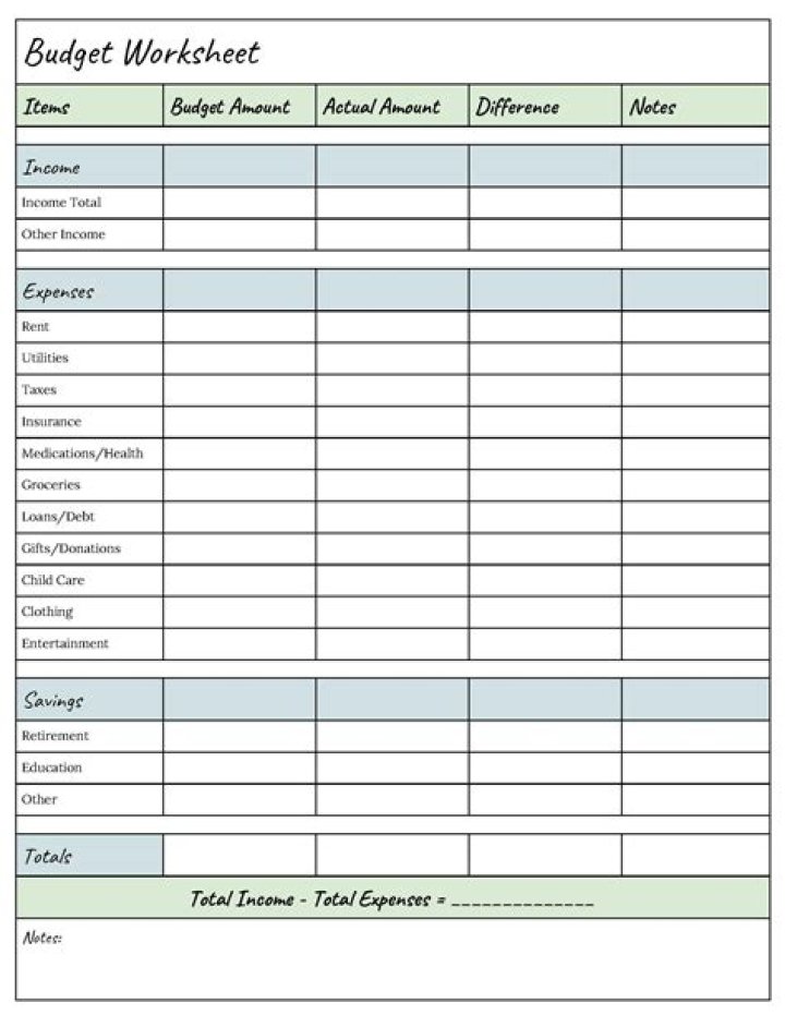 Best Free Printable Budget Worksheet PDF to Track Your Finances Easily