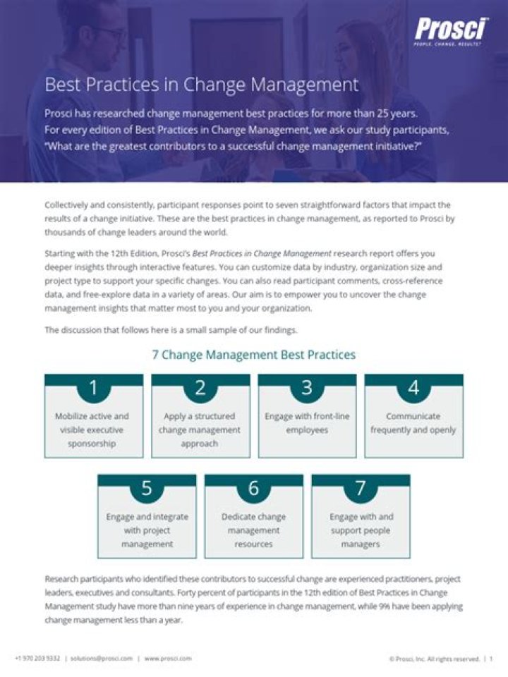 Best Practices in Change Management 11th Edition PDF Guide