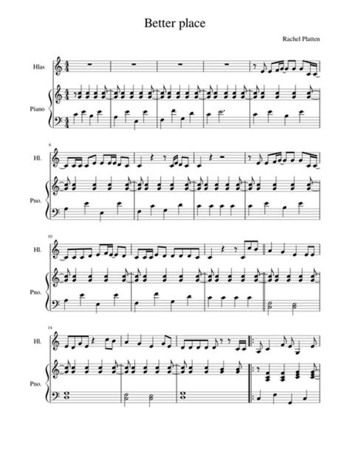 Better Place Sheet Music PDF – Download High-Quality Sheet Music Easily
