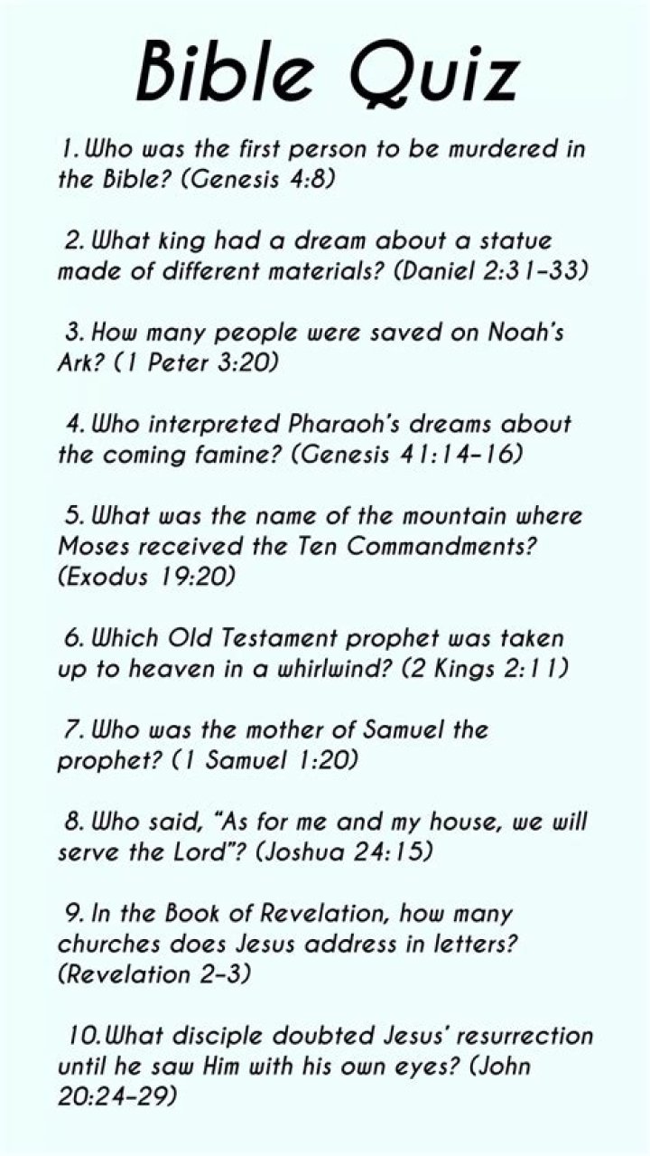 Bible Quiz with Answers PDF – Download Free Study Guide