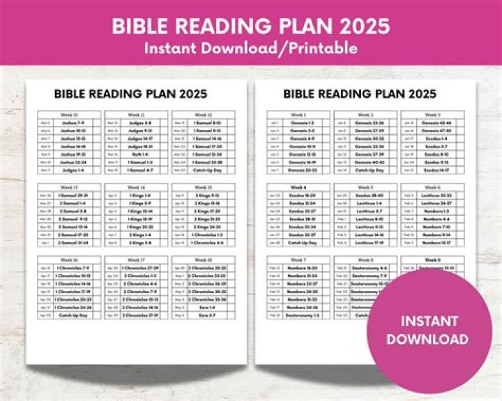2025 Bible Reading Plan 2025: PDF Guide with Daily Verses & Reflections
