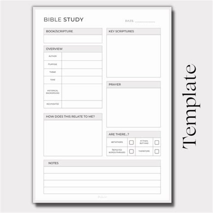 Bible Study Sheets PDF – Free Downloadable Study Tools