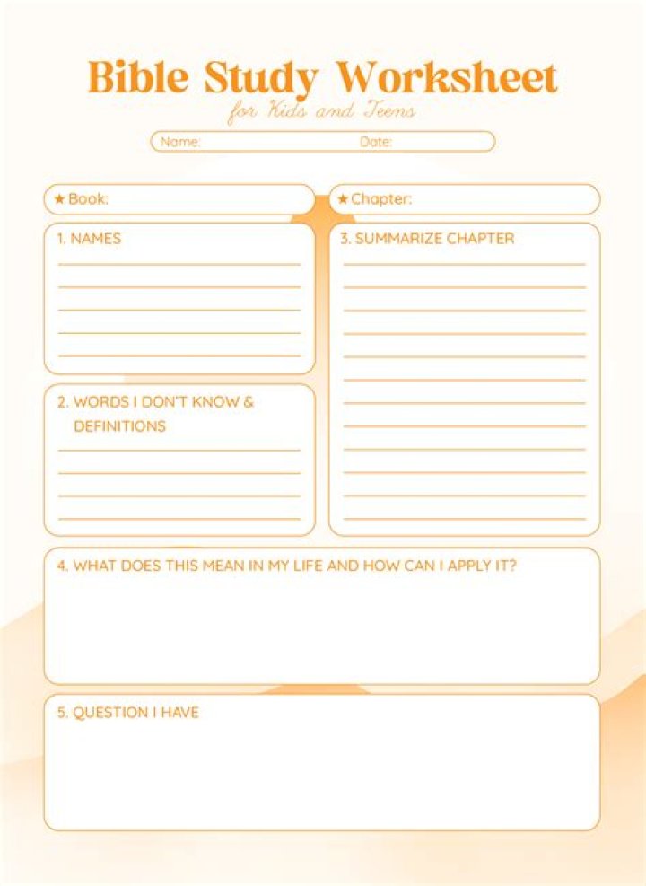 Free Bible Worksheets PDF for Kids and Adults
