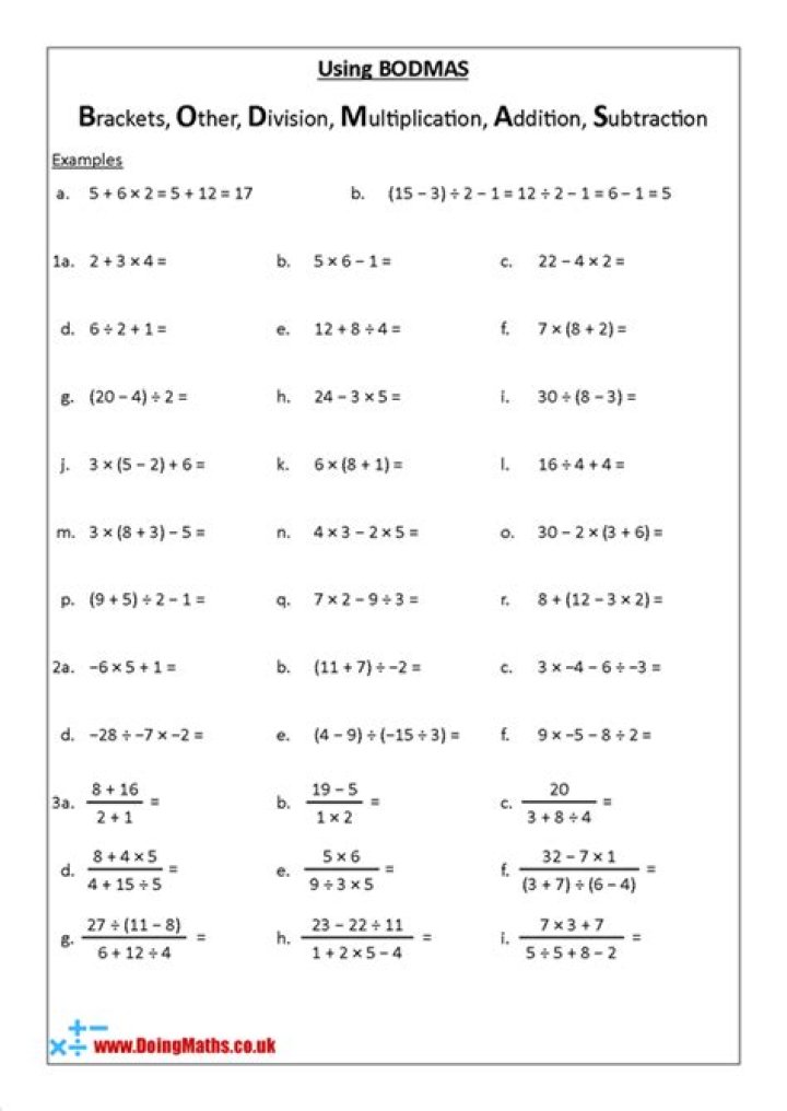 Complete Bidmas Worksheet with Answers PDF for Accurate Bidding