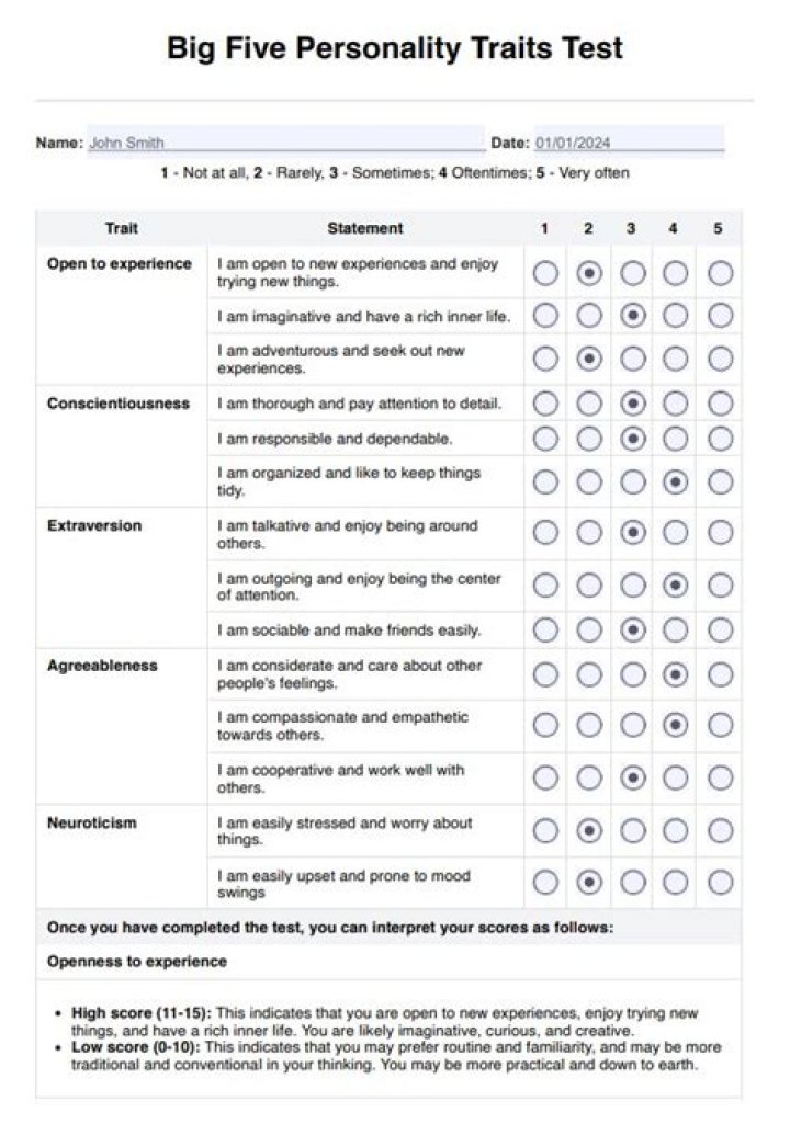 Big 5 Test PDF: Download Full Psychometric Assessment Guide