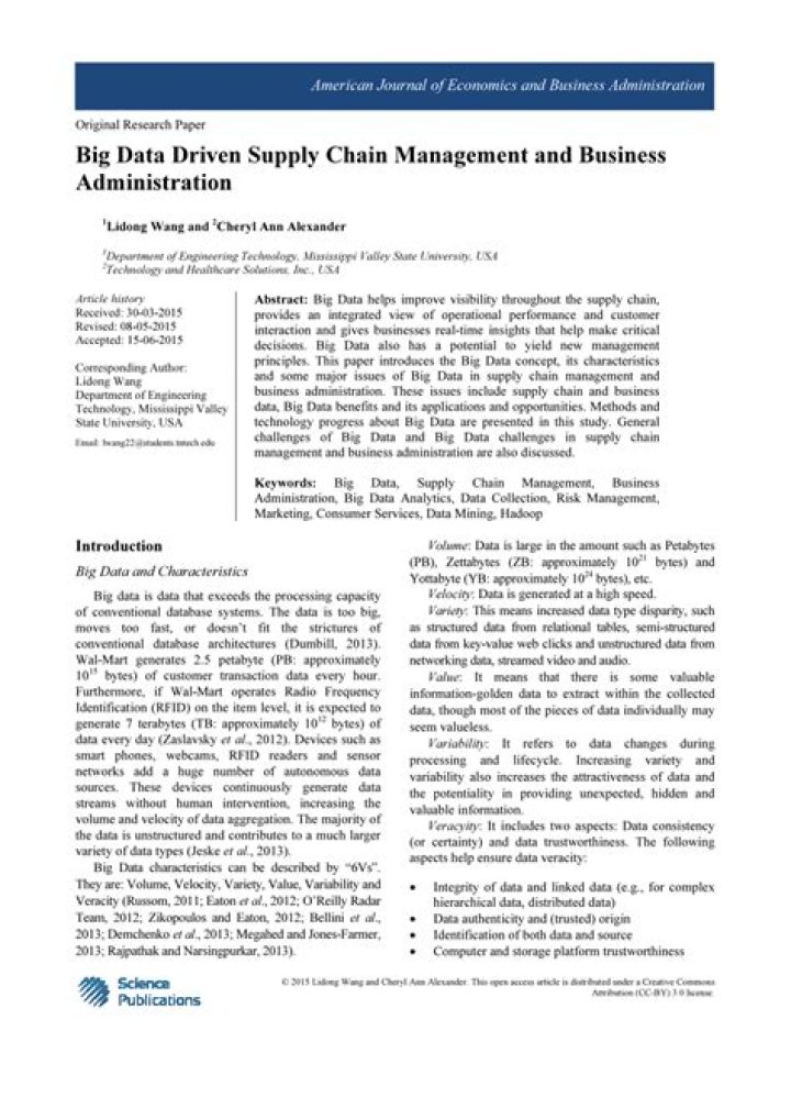 Big Data Driven Supply Chain Management: Sanders PDF Insights