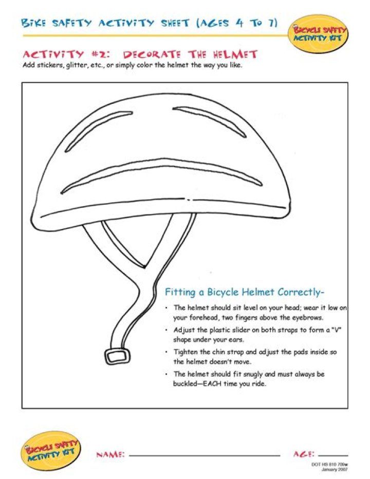 Essential Bike Safety Worksheets PDF for Kids & Adults