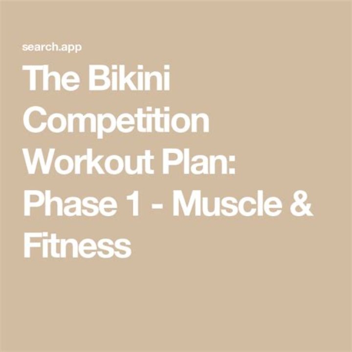 Bikini Competition Plan PDF: Ultimate Guide to Preparation & Strategy