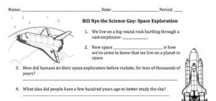 Bill Nye Space Exploration Worksheet PDF – Free Downloadable Educational Worksheet