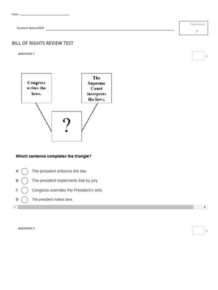 Bill of Rights Test PDF – Official Passage Practice & Quiz