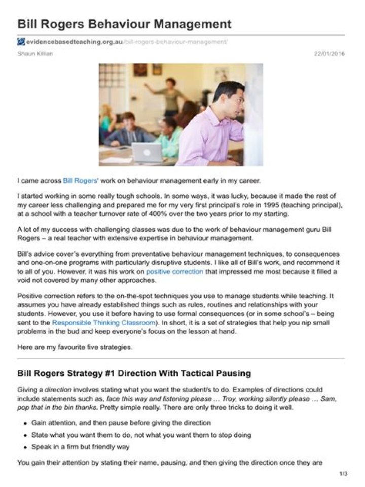 Master Bill Rogers’ Behaviour Management: Practical PDF Guide