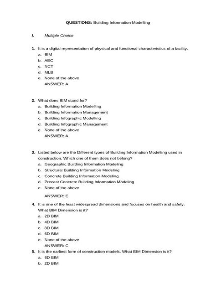 BIM Questions and Answers PDF: Expert Answers for Architects and Engineers